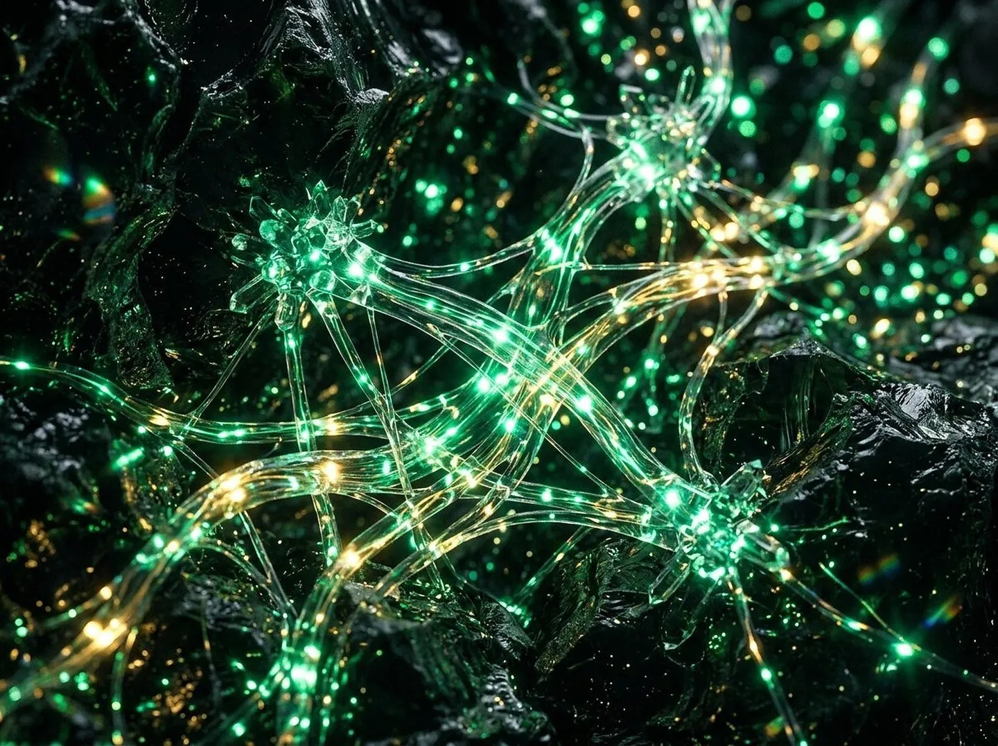 Lumière bioluminescent crystal network